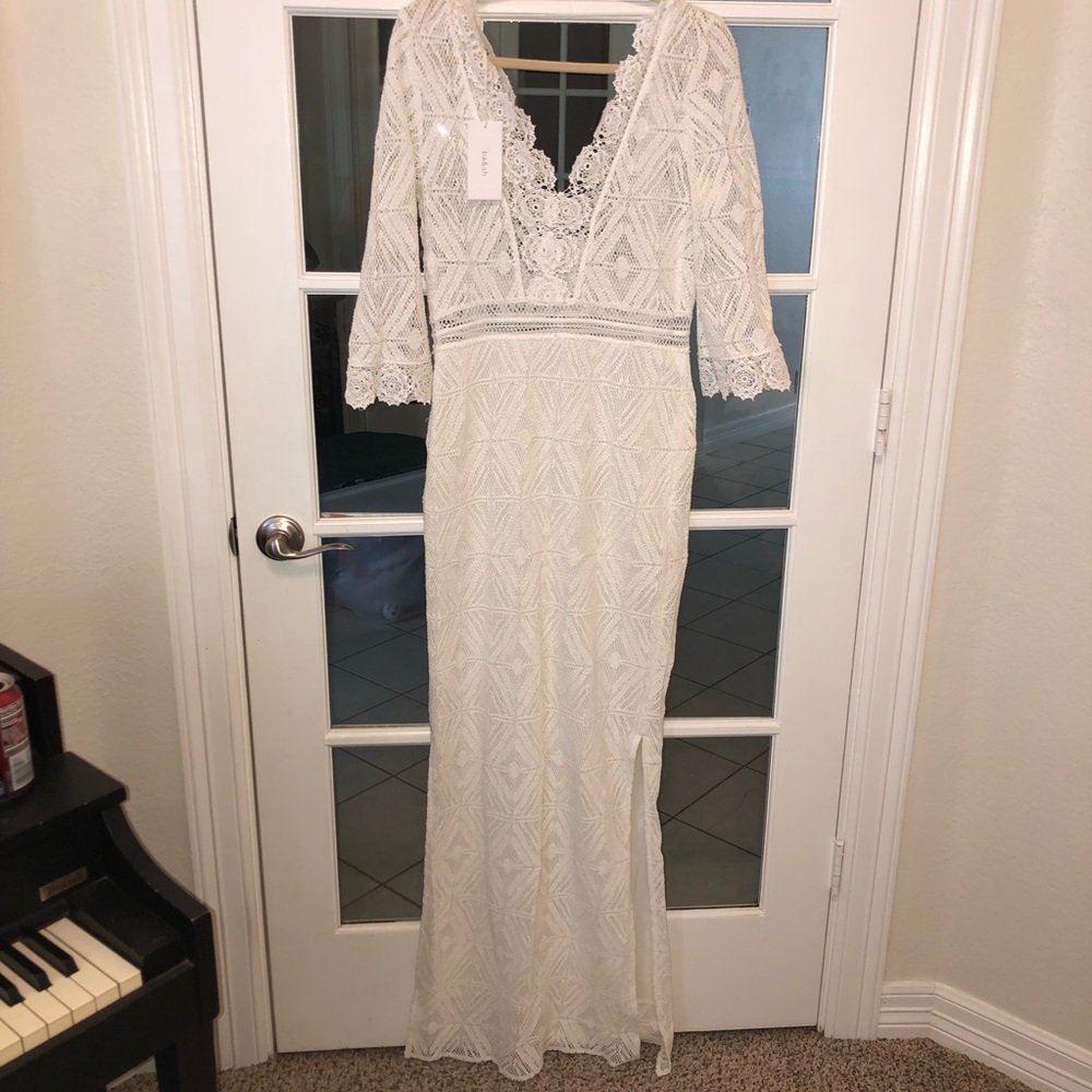 Ba-sh Lorr crochet maxi dress.